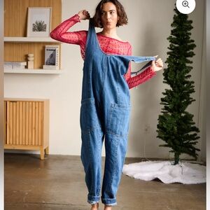 Free People high roller jumpsuit in sapphire